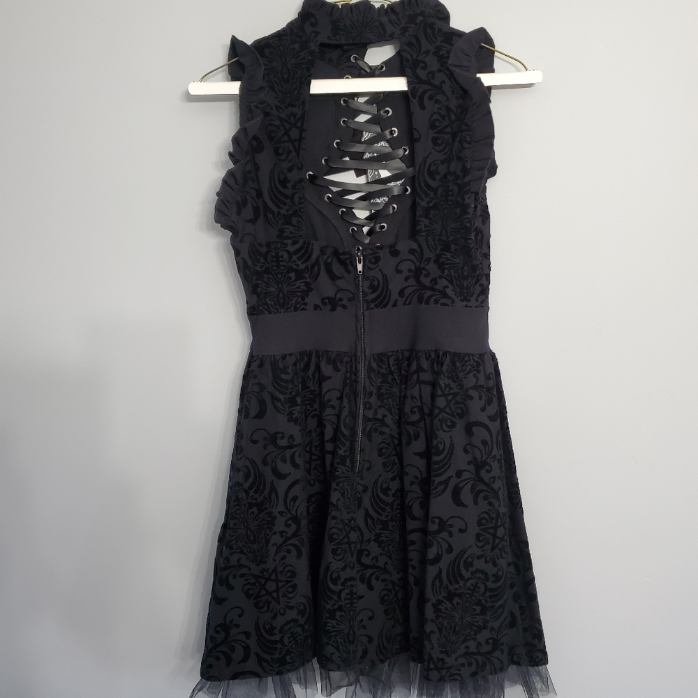 Killstar Bloodlust Party Dress Black Punk Whimsygoth Luxury Coquette Girl Sz M - Picture 6 of 16
